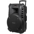 Garso sistema nešiojama 12" (30cm) 40W RMS 38Hz - 18kHz 2 UHF mikrofonai, SD, Bluetooth, FM, USB Krüger&Matz